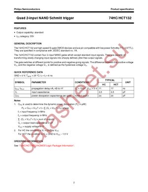 74HC132N,652 datasheet  